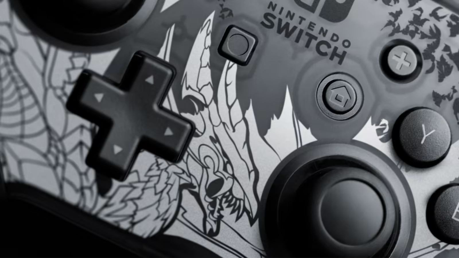 Геймпад Nintendo Switch Pro Controller: Monster Hunter Rise Sunbreak Edition, за Nintendo Switch, черен - характеристика 1