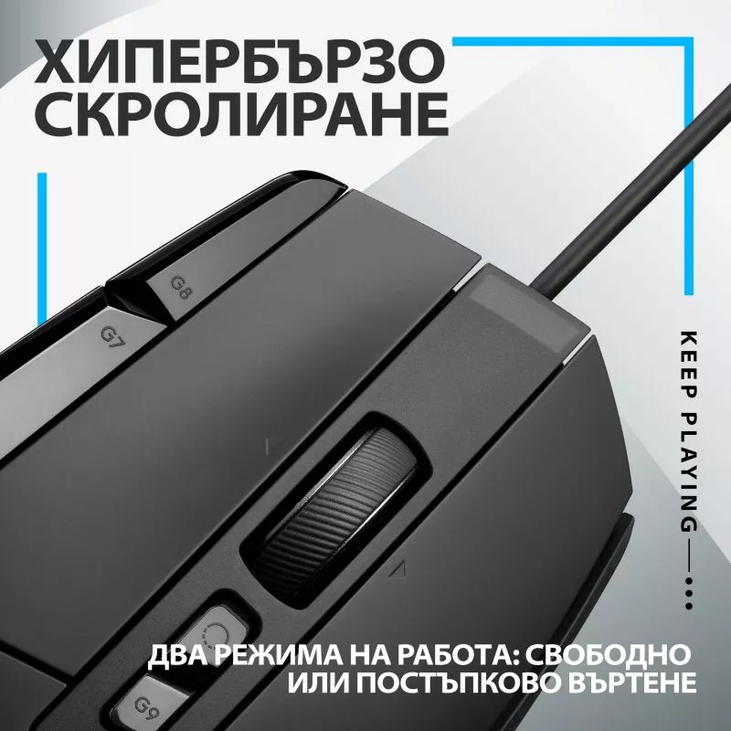 Мишка Logitech G502 X (Разопакован продукт), оптична (25 600dpi), USB, черна, гейминг - характеристика 4