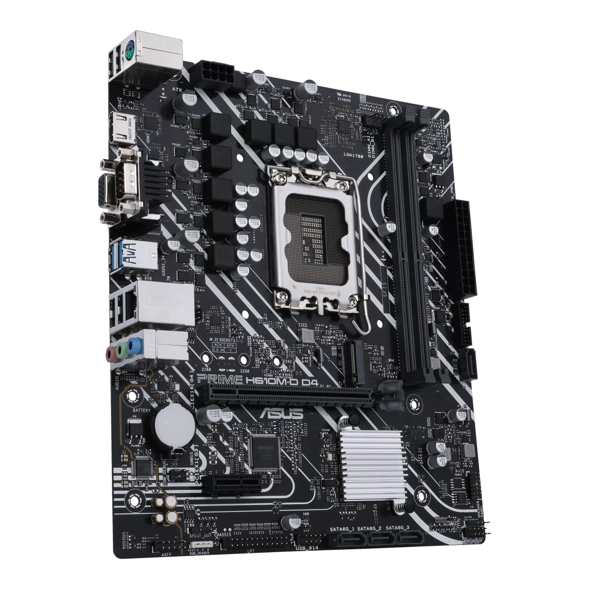 Дънна платка Asus PRIME H610M-A D4-CSM, H610, LGA1700, DDR4, PCI-E 4.0,(DP&HDMI), 4x SATA 6Gb/s, 2x M.2, 2x USB 3.2 Gen Type-A, Micro ATX - характеристика 1