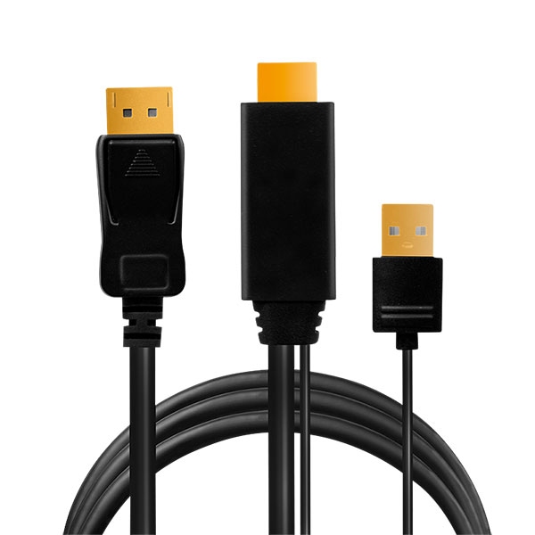 Cable HDMI M + USB M - DP M, 4K,2m,Logilink CH0091