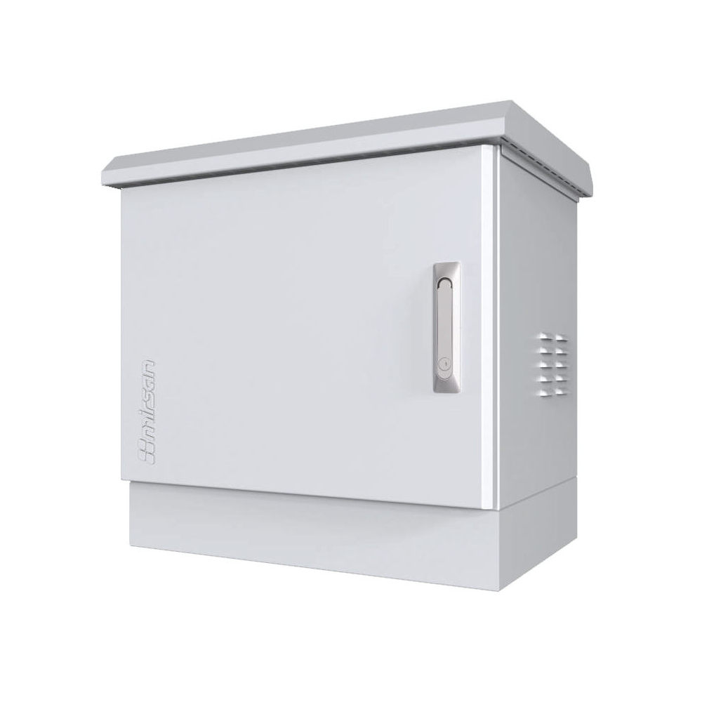 MIRSAN MR.IP66D60409U.03 :: IP66 outdoor шкаф, 19", 600 x 400 x 505 мм / 9U, D=400 мм, двойни стени, бял